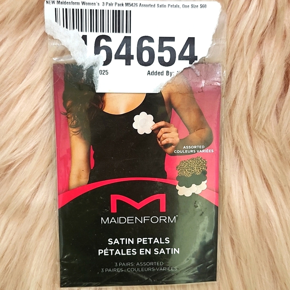 BRAND NEW MAIDENFORM ASSORTED COLORS SATIN PETALS-3CT